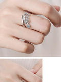 Gorgeous 925 Sterling Silver AAA Cubic Zirconia Tassel Pendant Ring - The Jewellery Supermarket