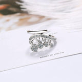 Gorgeous 925 Sterling Silver AAA Cubic Zirconia Tassel Pendant Ring - The Jewellery Supermarket