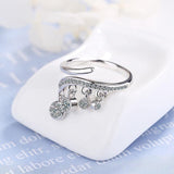 Gorgeous 925 Sterling Silver AAA Cubic Zirconia Tassel Pendant Ring - The Jewellery Supermarket