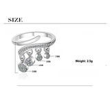 Gorgeous 925 Sterling Silver AAA Cubic Zirconia Tassel Pendant Ring - The Jewellery Supermarket