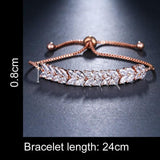 Gorgeous AAA+ Cubic Zirconia Diamonds Adjustable Charm Bracelet - The Jewellery Supermarket