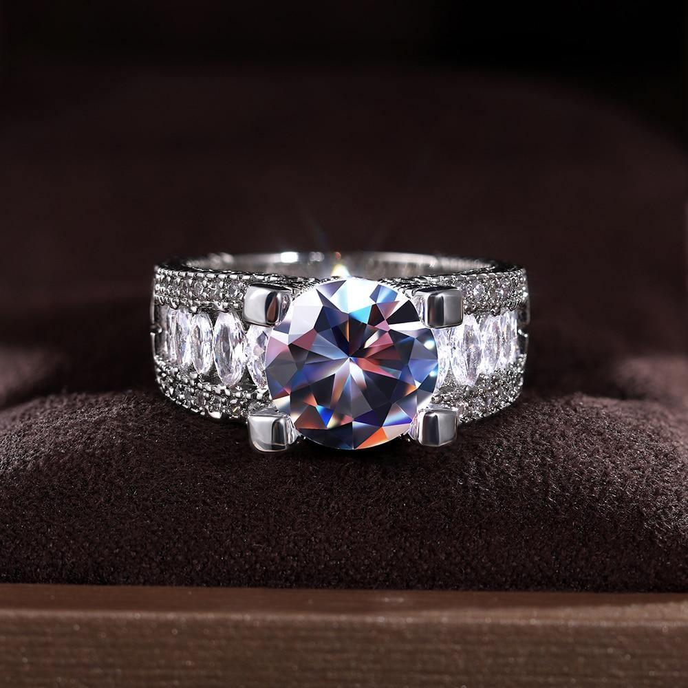 Gorgeous Big AAA+ Cubic Zirconia Diamonds Fine Wedding Anniversary Ring - The Jewellery Supermarket