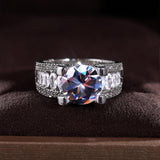 Gorgeous Big AAA+ Cubic Zirconia Diamonds Fine Wedding Anniversary Ring - The Jewellery Supermarket