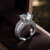 Gorgeous Big AAA+ Cubic Zirconia Diamonds Fine Wedding Anniversary Ring - The Jewellery Supermarket
