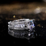 Gorgeous Big AAA+ Cubic Zirconia Diamonds Fine Wedding Anniversary Ring - The Jewellery Supermarket