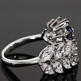 High Quality Trendy Delicate AAA Cubic Zirconia Crystal Leaves Ring - The Jewellery Supermarket