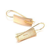 Hot Fashion Long Square Glossy Rose Gold Classic Simple Earrings - The Jewellery Supermarket