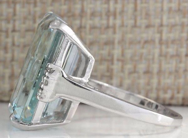 Hyperbole Huge Sky Blue AAA Cubic Zircon Crystal Prong Setting Ring - The Jewellery Supermarket