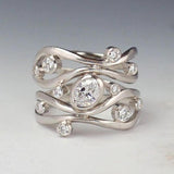 Hyperbole Irregular Geometric Shape Versatile Style Silver Color AAA+ CZ Crystals Ring - The Jewellery Supermarket
