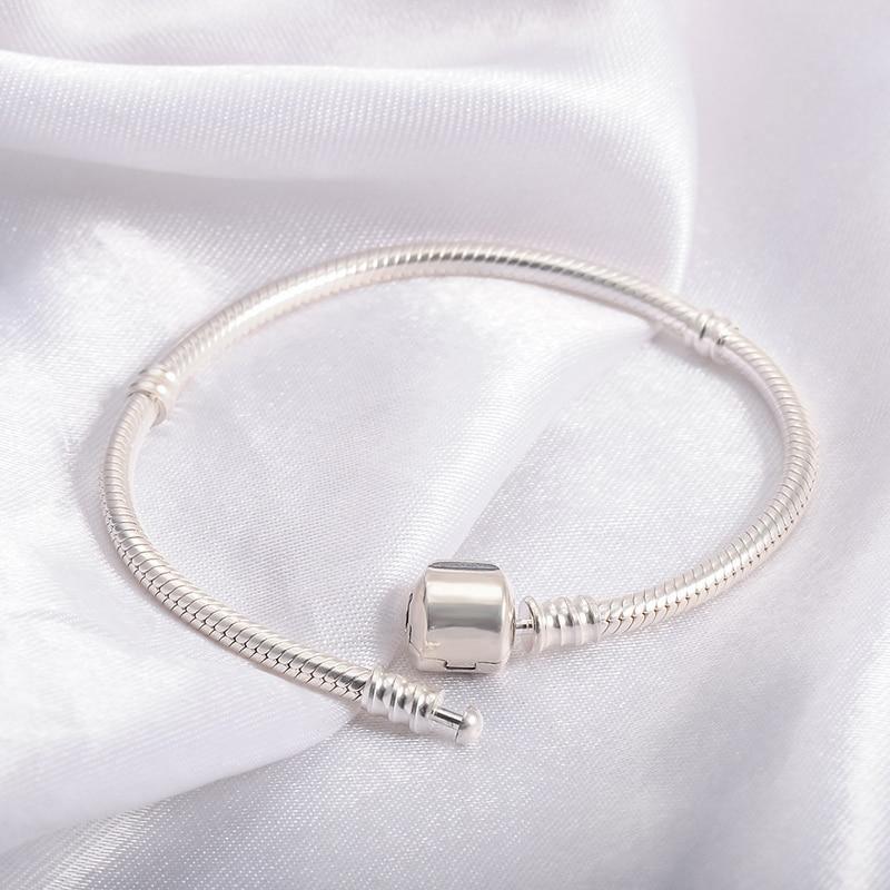 Lovely 925 Solid Silver Chain Charm Bracelet - Best Online Prices - The Jewellery Supermarket