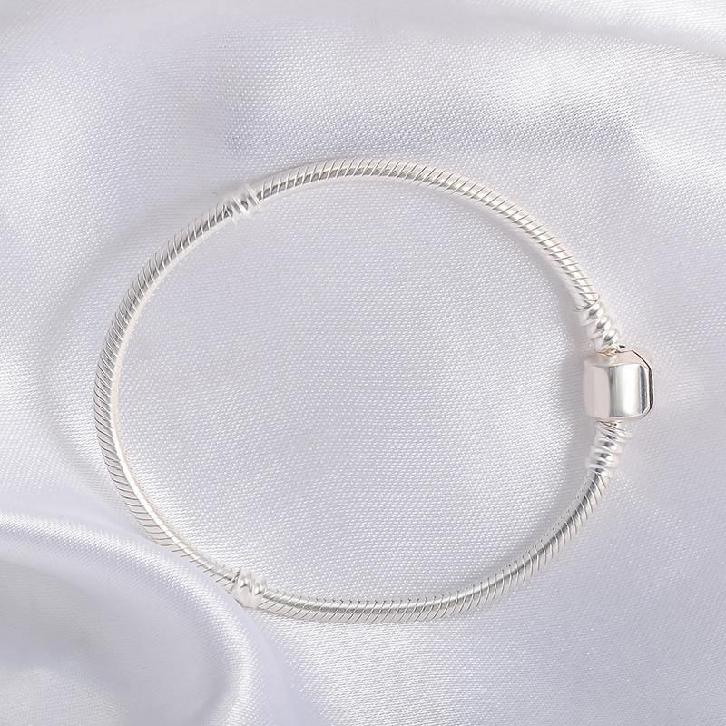 Lovely 925 Solid Silver Chain Charm Bracelet - Best Online Prices - The Jewellery Supermarket
