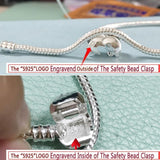 Lovely 925 Solid Silver Chain Charm Bracelet - Best Online Prices - The Jewellery Supermarket