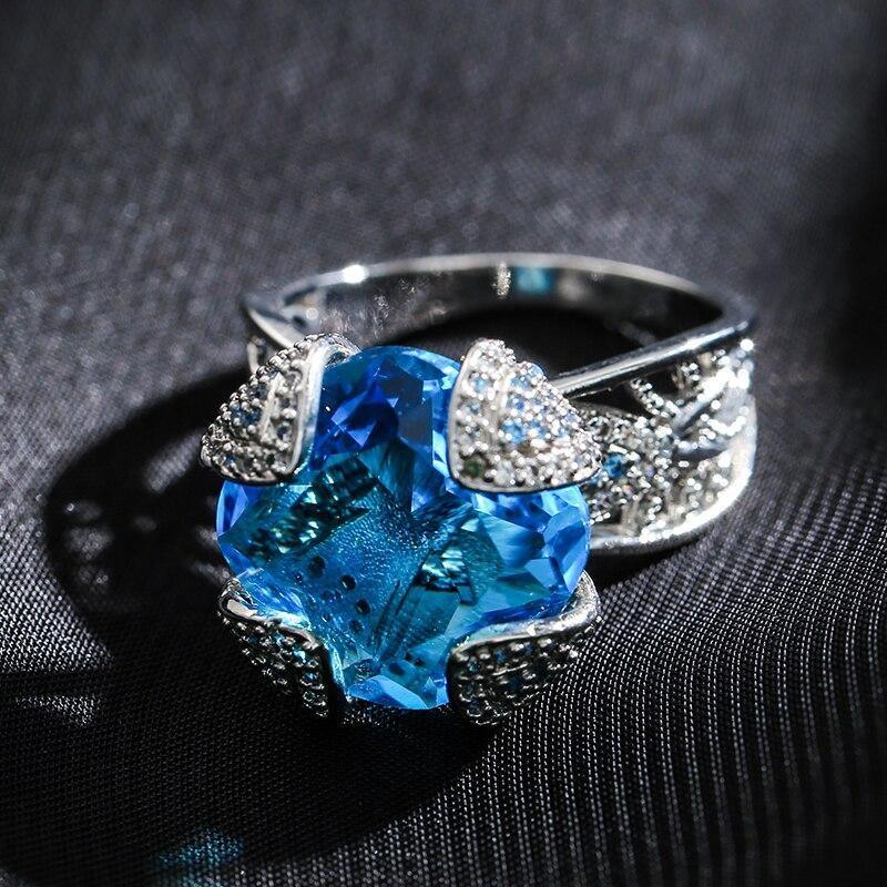 Lucky Tree Gun Black Mosaic Red Zircon Stone Vintage Ring - The Jewellery Supermarket