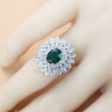 Luxury 925 Silver Bridal Jewelry Sets Green Cubic Zircon - Best Online Prices by Jewellery Supermarket - The Jewellery Supermarket