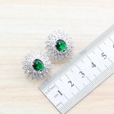 Luxury 925 Silver Bridal Jewelry Sets Green Cubic Zircon - Best Online Prices by Jewellery Supermarket - The Jewellery Supermarket