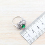 Luxury 925 Silver Bridal Jewelry Sets Green Cubic Zircon - Best Online Prices by Jewellery Supermarket - The Jewellery Supermarket