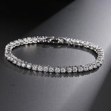Luxury Gold Silver Color AAA+ Cubic Zirconia 18cm Tennis Bangle Bracelet For Women - The Jewellery Supermarket