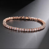 Luxury Gold Silver Color AAA+ Cubic Zirconia 18cm Tennis Bangle Bracelet For Women - The Jewellery Supermarket