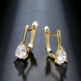Luxury Gold Silver Color Water Drop AAA+ Cubic Zirconia Earrings - The Jewellery Supermarket