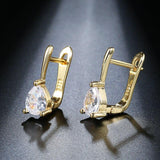 Luxury Gold Silver Color Water Drop AAA+ Cubic Zirconia Earrings - The Jewellery Supermarket