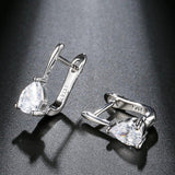 Luxury Gold Silver Color Water Drop AAA+ Cubic Zirconia Earrings - The Jewellery Supermarket