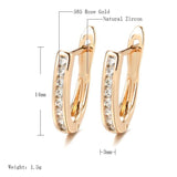 Luxury Green Natural Zircon Beautiful Rose Gold Stud Earrings - The Jewellery Supermarket