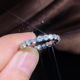 Luxury Micro Paved Big Round/Square/Oval AAA+ Cubic Zirconia Diamonds Promise Rings - The Jewellery Supermarket
