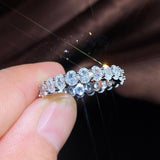 Luxury Micro Paved Big Round/Square/Oval AAA+ Cubic Zirconia Diamonds Promise Rings - The Jewellery Supermarket