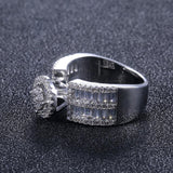 Luxury New Stylish Micro Paved AAA+ Cubic Zirconia Diamonds Wedding Engagement Ring - The Jewellery Supermarket