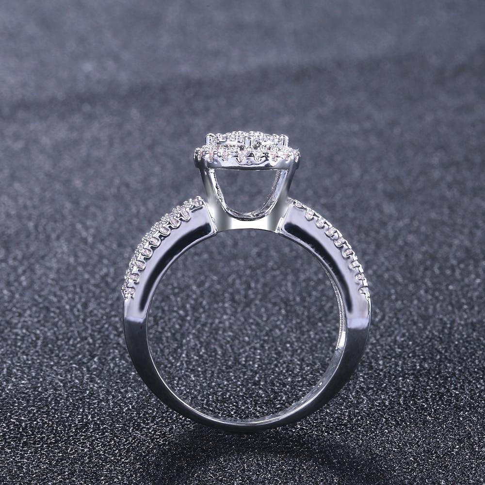 Luxury New Stylish Micro Paved AAA+ Cubic Zirconia Diamonds Wedding Engagement Ring - The Jewellery Supermarket