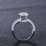 Luxury New Stylish Micro Paved AAA+ Cubic Zirconia Diamonds Wedding Engagement Ring - The Jewellery Supermarket