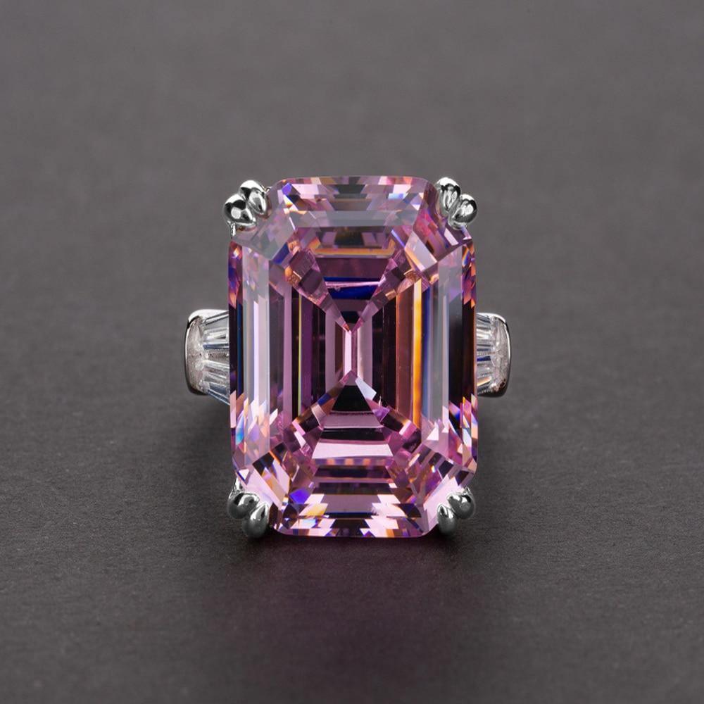 Luxury Solitaire Big Rectangle AAA+ Cubic Zirconia Diamond Elegant Jewellery Ring - The Jewellery Supermarket
