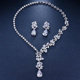 Magnificent Design AAA+ CZ Choker Necklace Stud Earrings Bridal Jewelry Set - Best Online Prices by Jewellery Supermarket - The Jewellery Supermarket