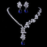 Magnificent Design AAA+ CZ Choker Necklace Stud Earrings Bridal Jewelry Set - Best Online Prices by Jewellery Supermarket - The Jewellery Supermarket