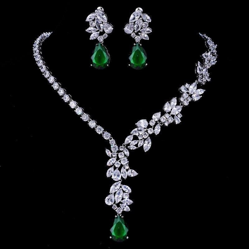 Magnificent Design AAA+ CZ Choker Necklace Stud Earrings Bridal Jewelry Set - Best Online Prices by Jewellery Supermarket - The Jewellery Supermarket