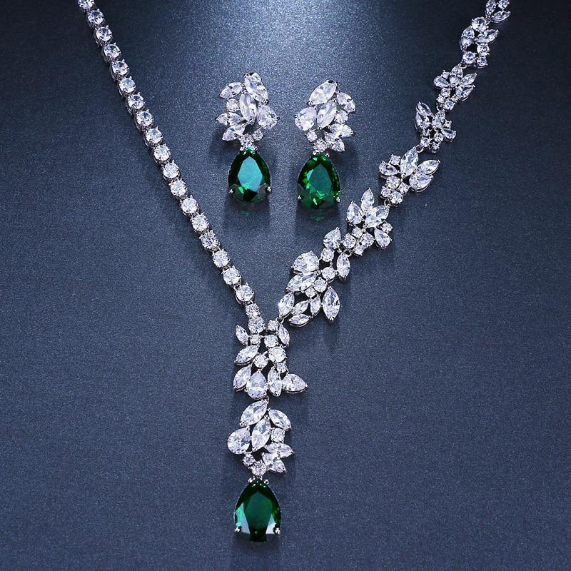 Magnificent Design AAA+ CZ Choker Necklace Stud Earrings Bridal Jewelry Set - Best Online Prices by Jewellery Supermarket - The Jewellery Supermarket