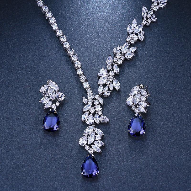 Magnificent Design AAA+ CZ Choker Necklace Stud Earrings Bridal Jewelry Set - Best Online Prices by Jewellery Supermarket - The Jewellery Supermarket