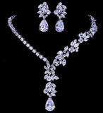Magnificent Design AAA+ CZ Choker Necklace Stud Earrings Bridal Jewelry Set - Best Online Prices by Jewellery Supermarket - The Jewellery Supermarket