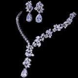 Magnificent Design AAA+ CZ Choker Necklace Stud Earrings Bridal Jewelry Set - Best Online Prices by Jewellery Supermarket - The Jewellery Supermarket