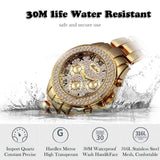 MISS FOX Classic Roman Numbers Quartz Fashion Casual Gold Bling Ladies Watch - The Jewellery Supermarket