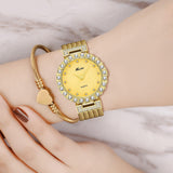 MISS FOX Luxury Brand Big Simulated Lab Diamond Ladies Wrist Watches - The Jewellery Supermarket