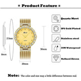 MISS FOX Luxury Brand Big Simulated Lab Diamond Ladies Wrist Watches - The Jewellery Supermarket