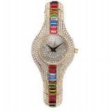 MISS FOX Luxury Ladies 18KGP Stainless Steel Watch with Rhinestones - The Jewellery Supermarket