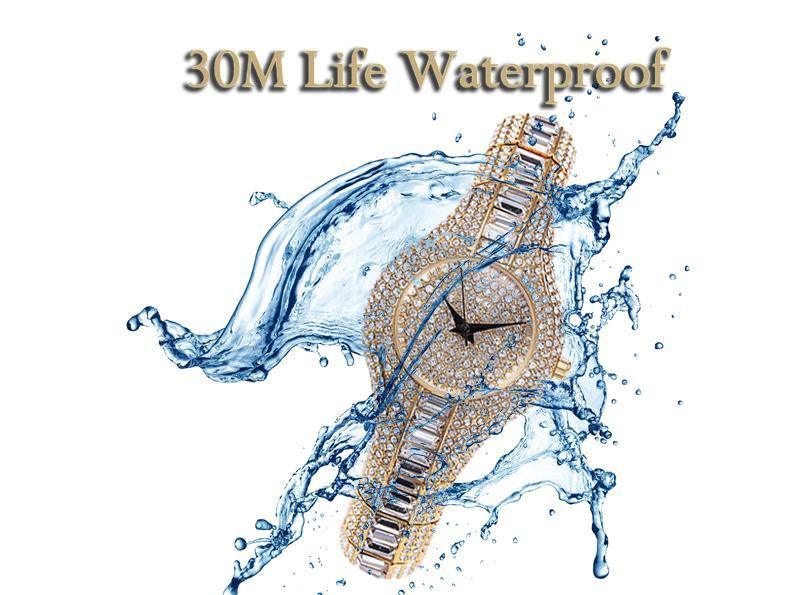 MISS FOX Luxury Ladies 18KGP Stainless Steel Watch with Rhinestones - The Jewellery Supermarket