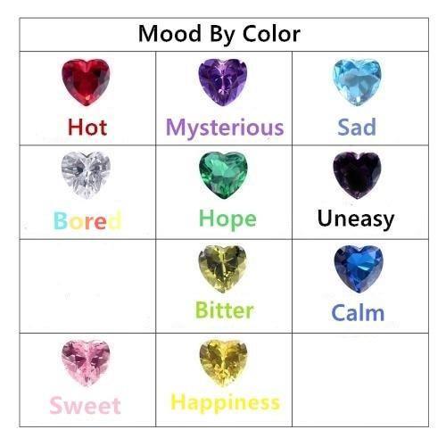 Mood Ring with Lovely Heart Design AAA Cubic Zirconia Crystals Prong Setting Silver Colour Ring - The Jewellery Supermarket