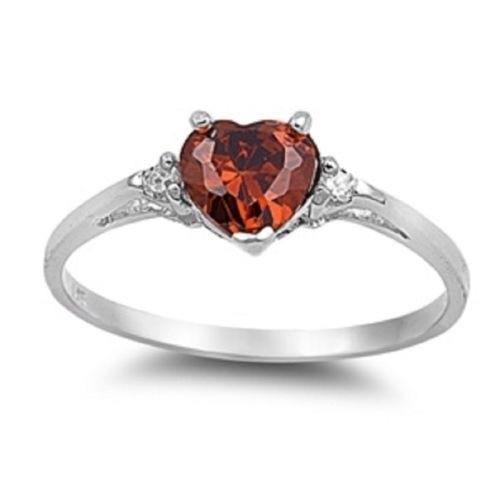 Mood Ring with Lovely Heart Design AAA Cubic Zirconia Crystals Prong Setting Silver Colour Ring - The Jewellery Supermarket