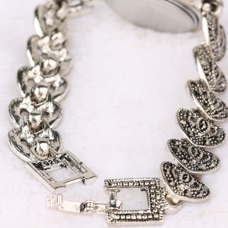 New Fashion Designer Promotion Tibetan Silver Crystal Bracelet Wristwatch For Women - The Jewellery Supermarket