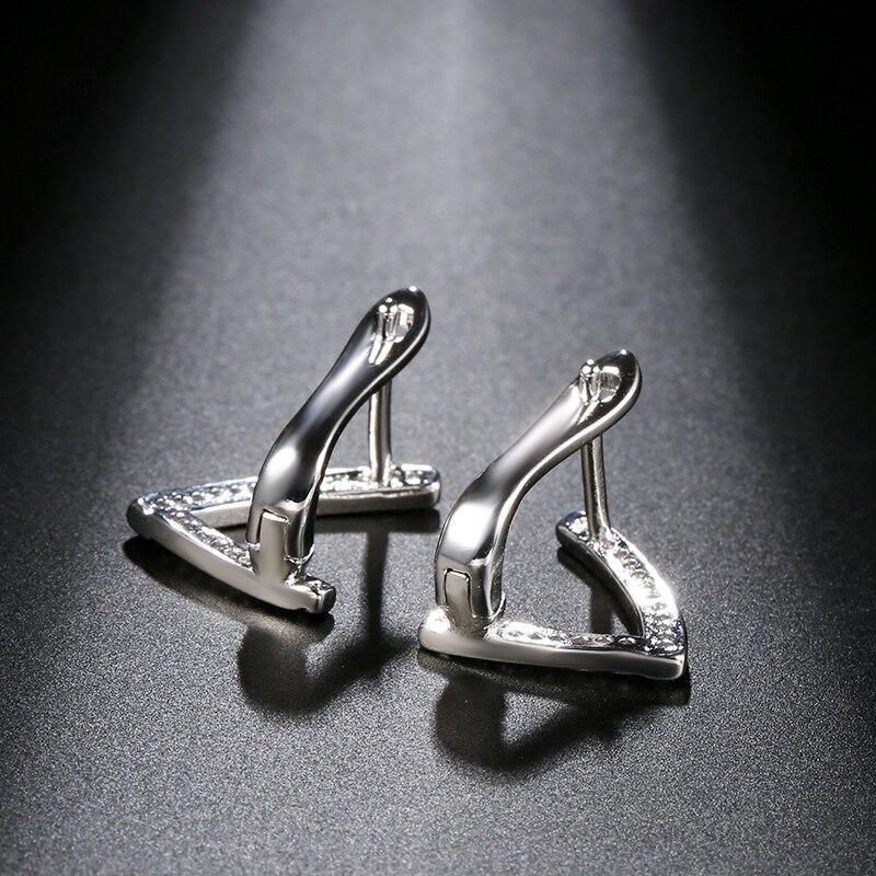 New Fashion Irregular Geometric AAA+ Cubic Zirconia Diamonds Turning Earrings - The Jewellery Supermarket