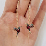 New Fashion Little Bird Drop Long Hanging Elegant Girl Tassel Earrings - The Jewellery Supermarket