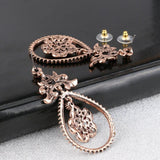 New Fashion Water Drop Red Resin Crystal Flowers Earrings For Women - The Jewellery Supermarket